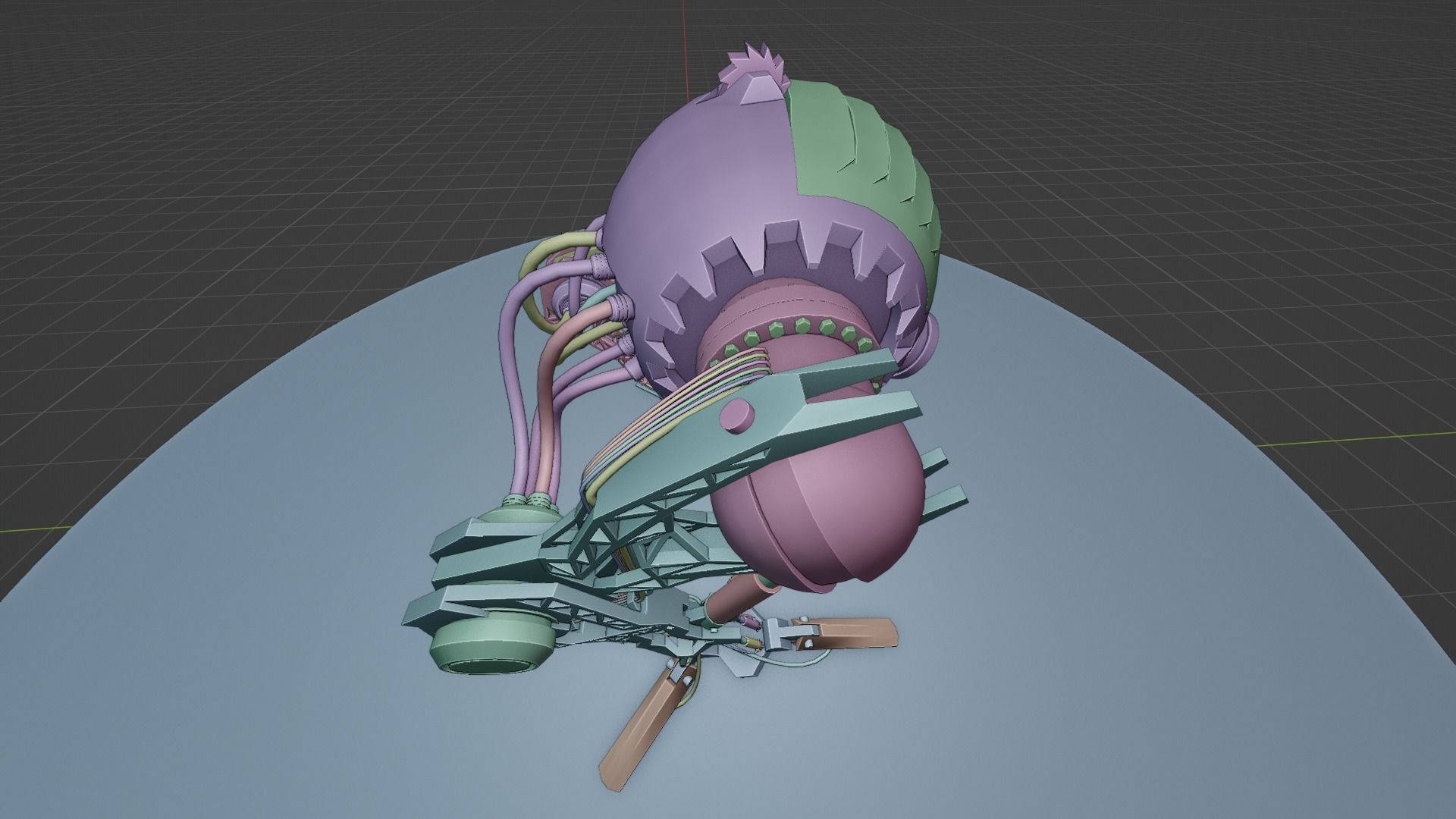 Robot model sci-fi Low-poly 3D model_41