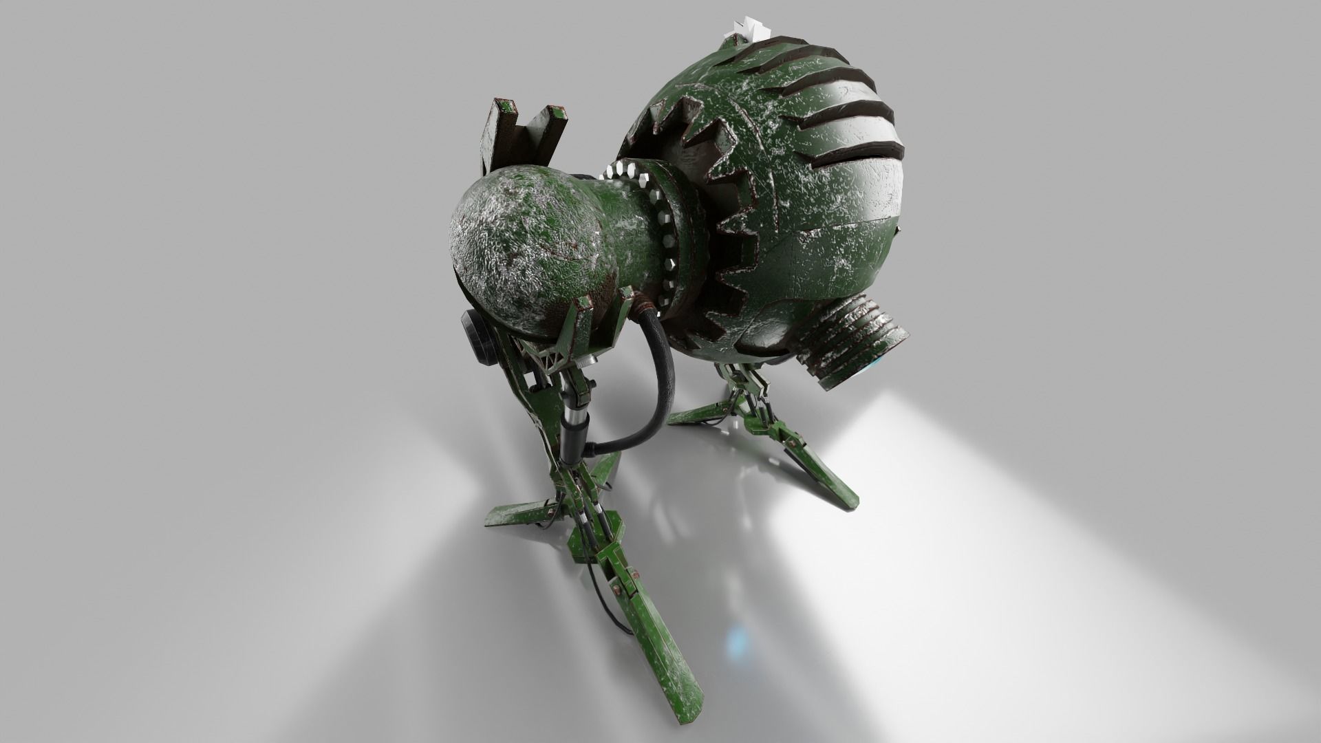 Robot model sci-fi Low-poly 3D model_7