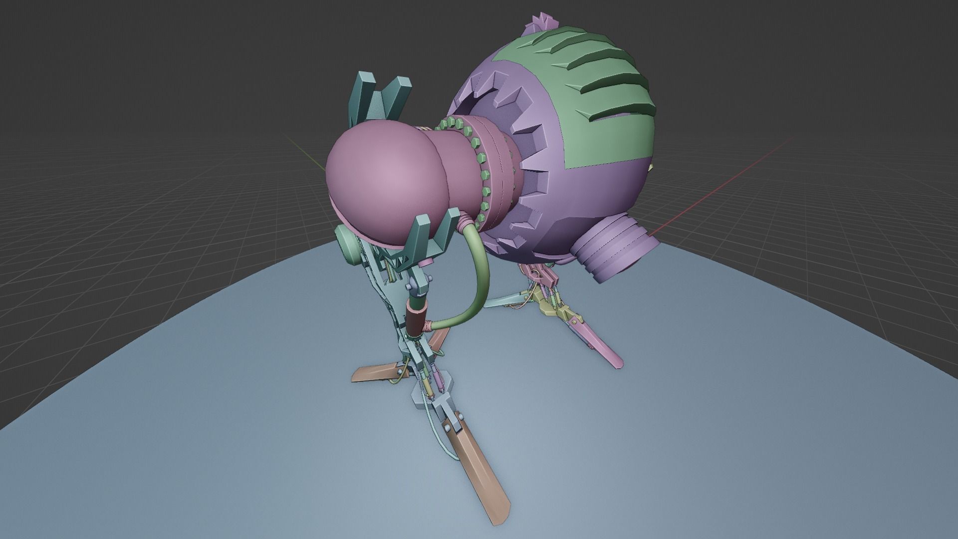 Robot model sci-fi Low-poly 3D model_39