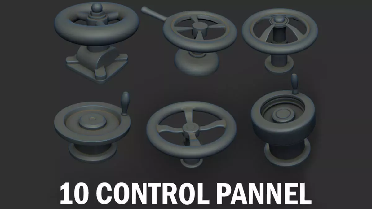 Control Panel IMM Brushes and 3D Models Vol 1 3D model_0