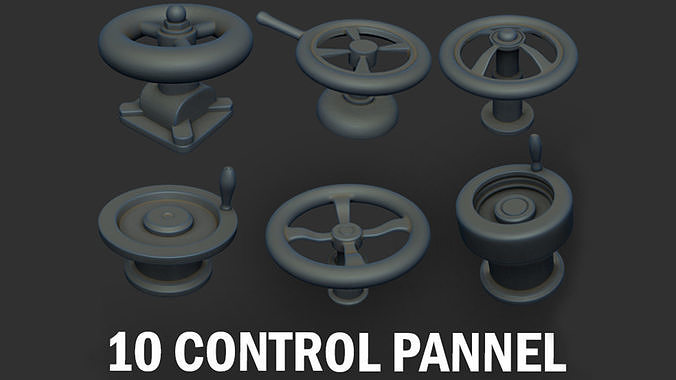 Control Panel IMM Brushes and 3D Models Vol 1 3D model