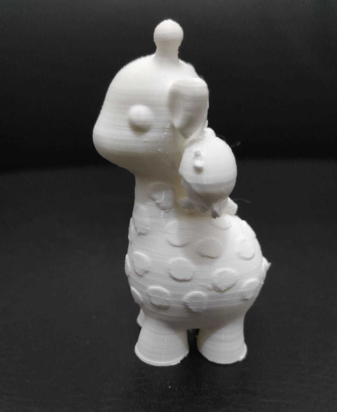Giraffe with Monkey 3D print model_6