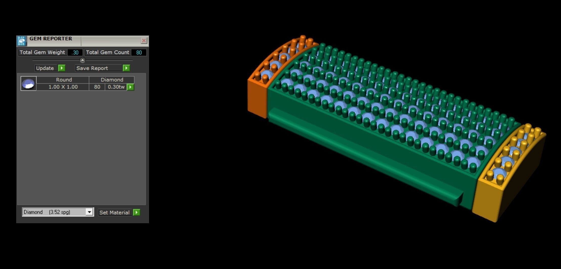 7mm Rectangular Diamond Flip Lock Box for Jewelery  3D print model_7