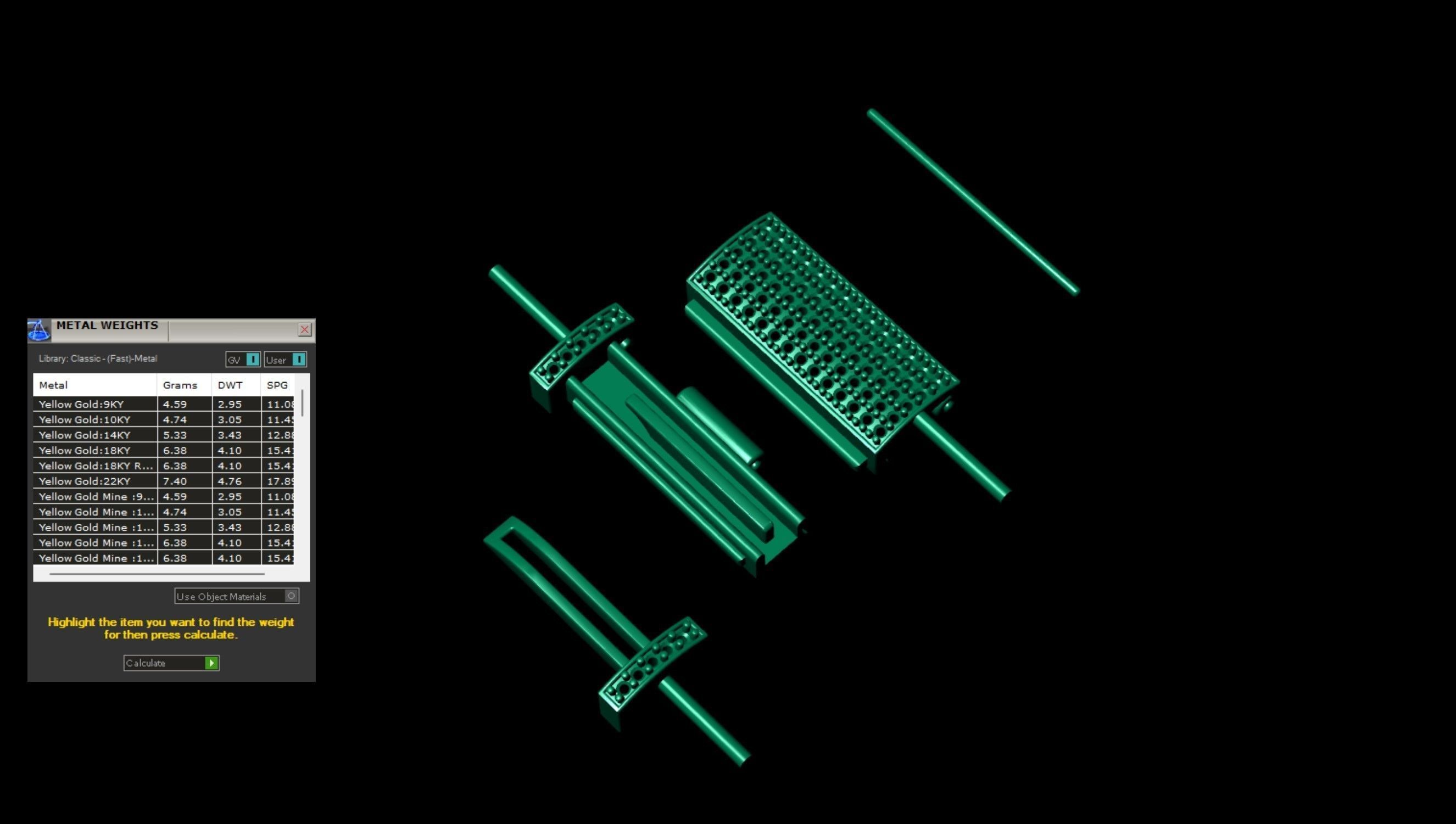 7mm Rectangular Diamond Flip Lock Box for Jewelery  3D print model_8