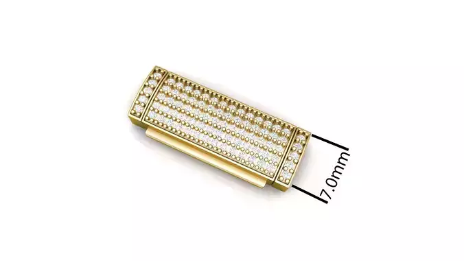 7mm Rectangular Diamond Flip Lock Box for Jewelery  3D print model