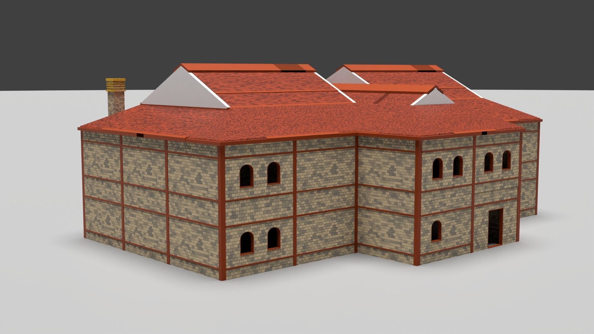 Simple Medieval KitBash Free low-poly 3D model_3