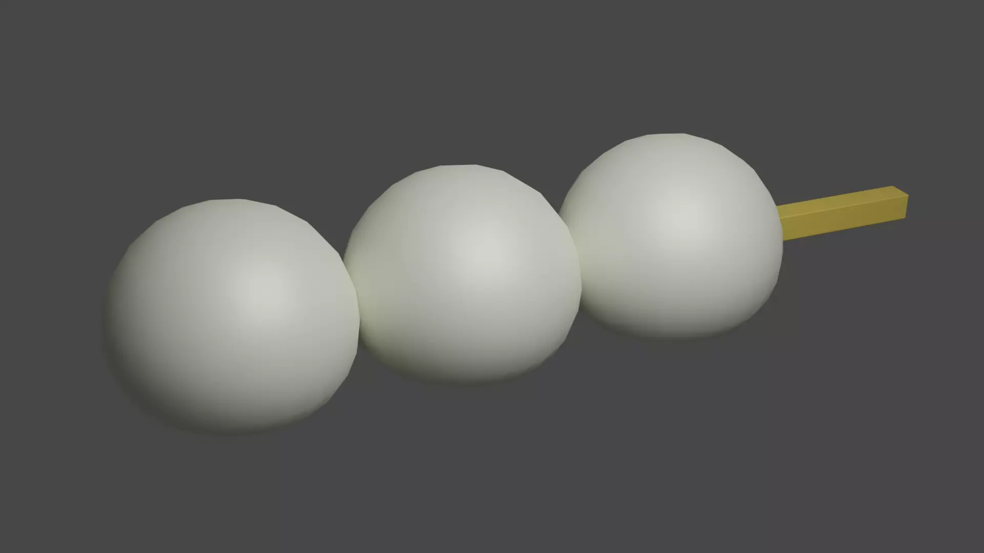Dango three eggs on stick Free 3D model_0