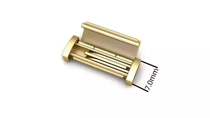 7mm Gold Flip Lock Box for Jewelery 3D print model 3D print model
