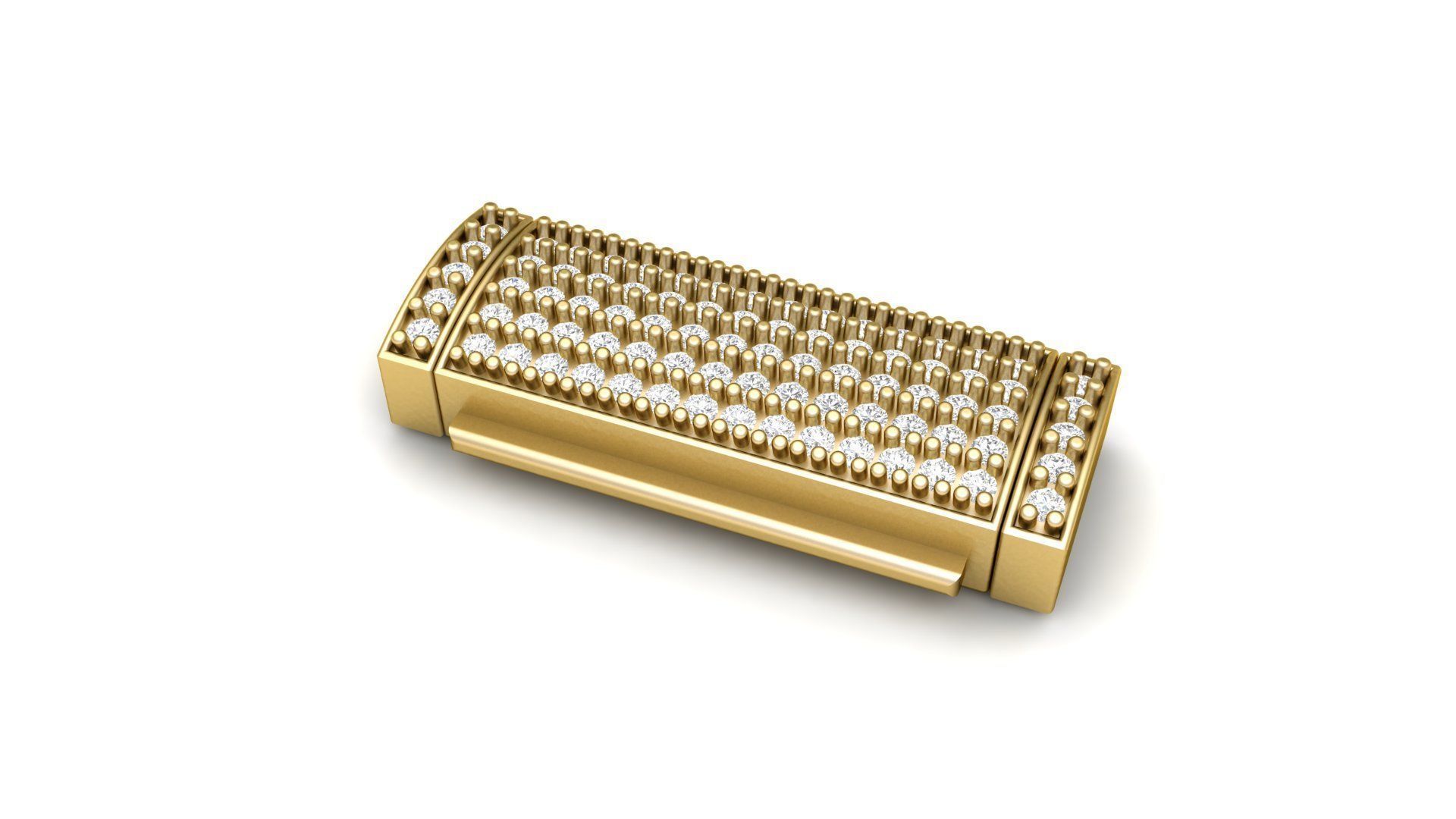 7mm Diamond and Plain Lock Combination  3D Model Collection_7