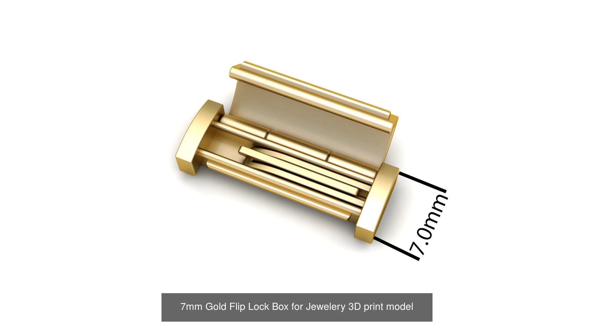 7mm Diamond and Plain Lock Combination  3D Model Collection_3