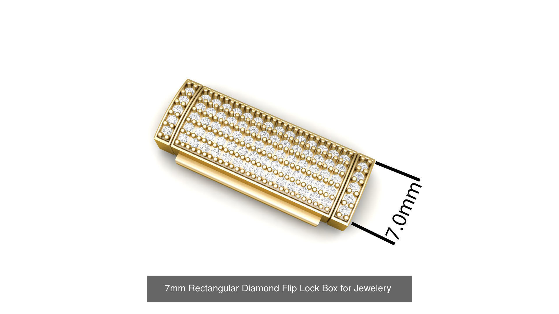 7mm Diamond and Plain Lock Combination  3D Model Collection_2