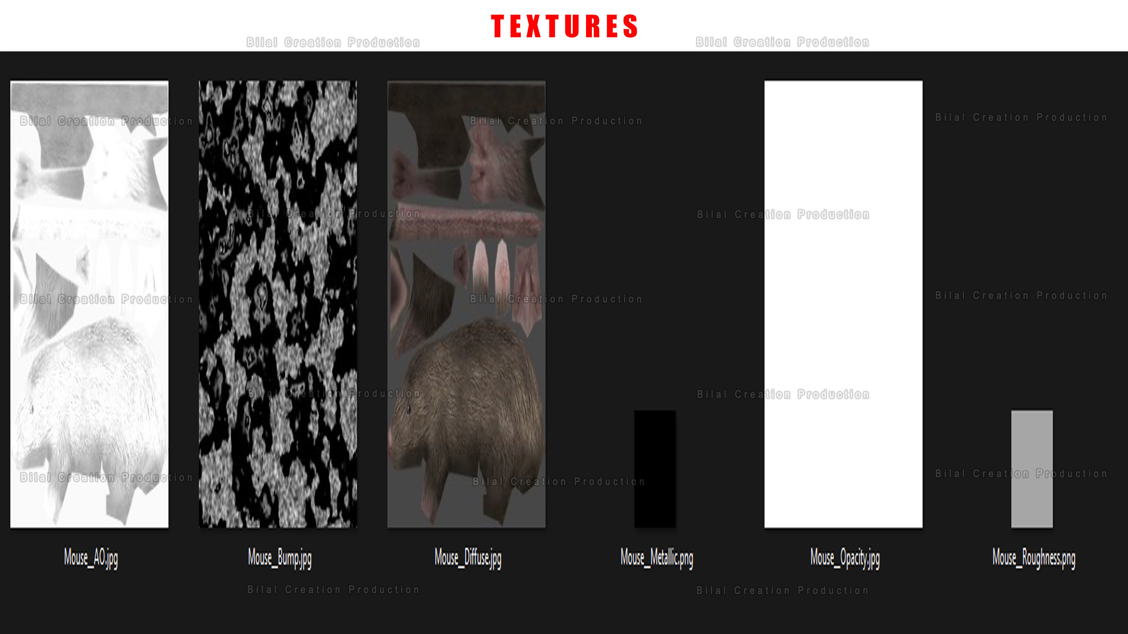 MOUSE GRAY RAT ANIMATED Low-poly 3D model_17