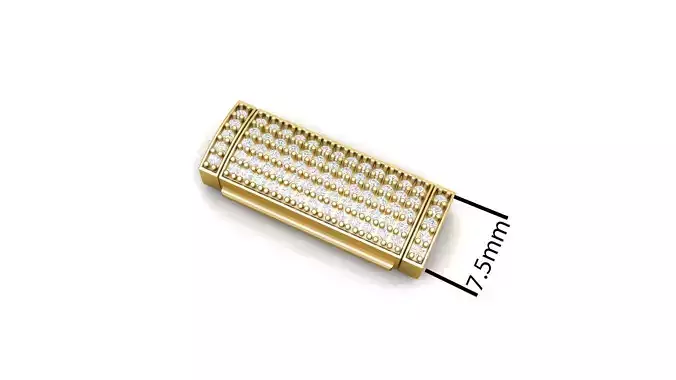 7 and half  mm Diamond Flip Lock Box for Jewelery  3D print model