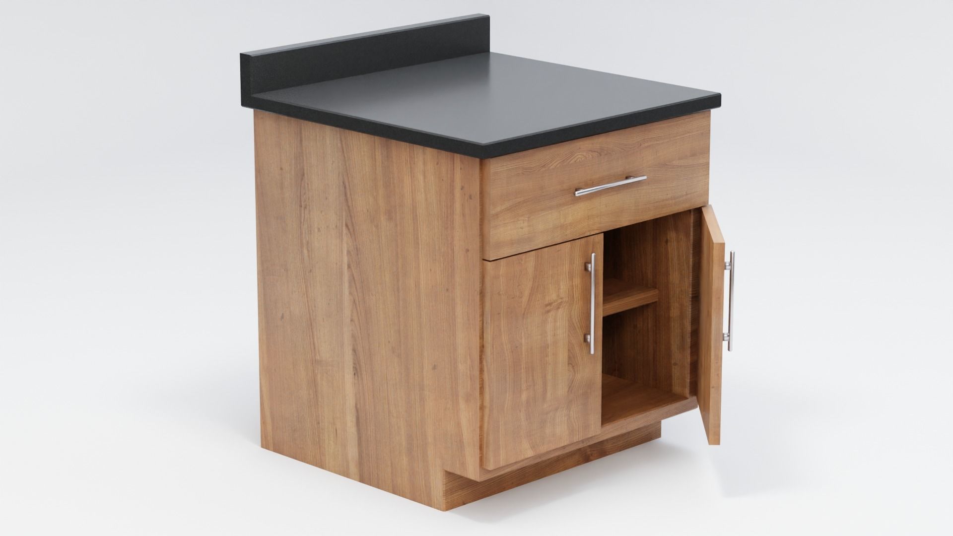 Modern Kitchen Counter End Piece 3D model_7