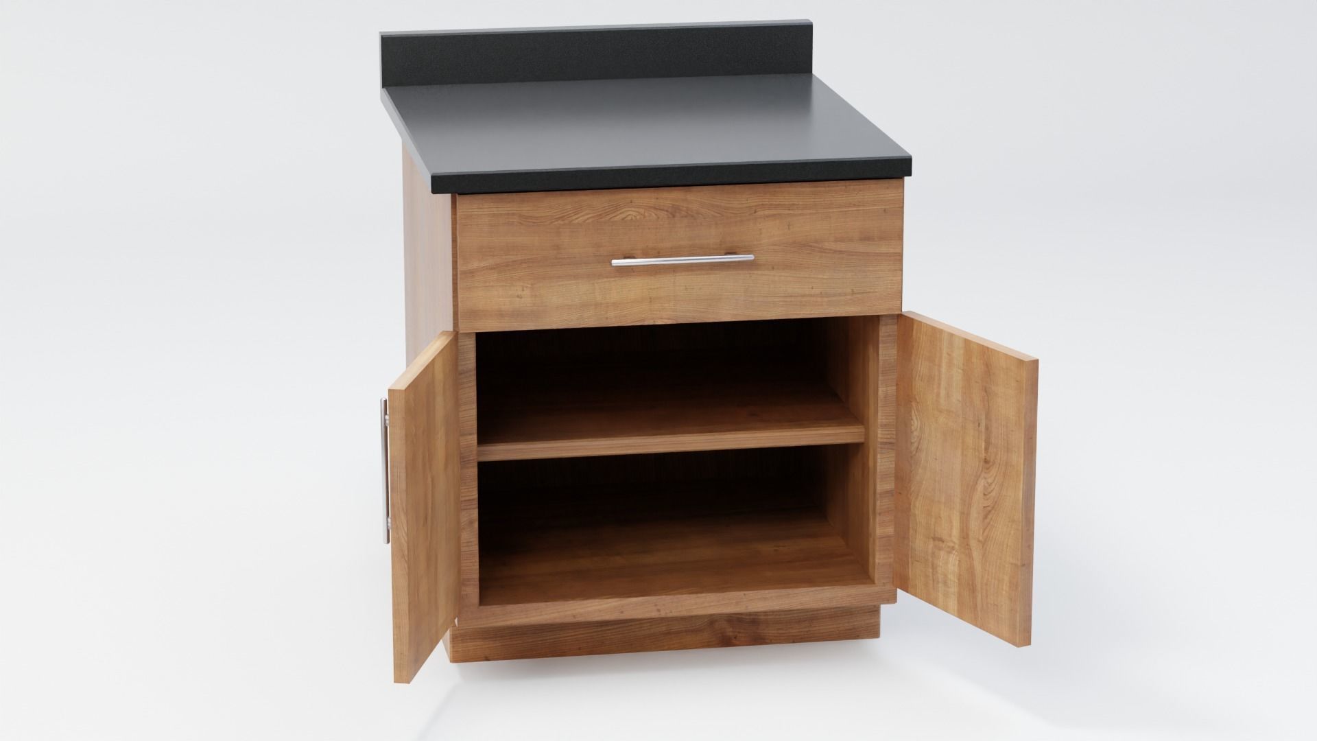 Modern Kitchen Counter End Piece 3D model_1