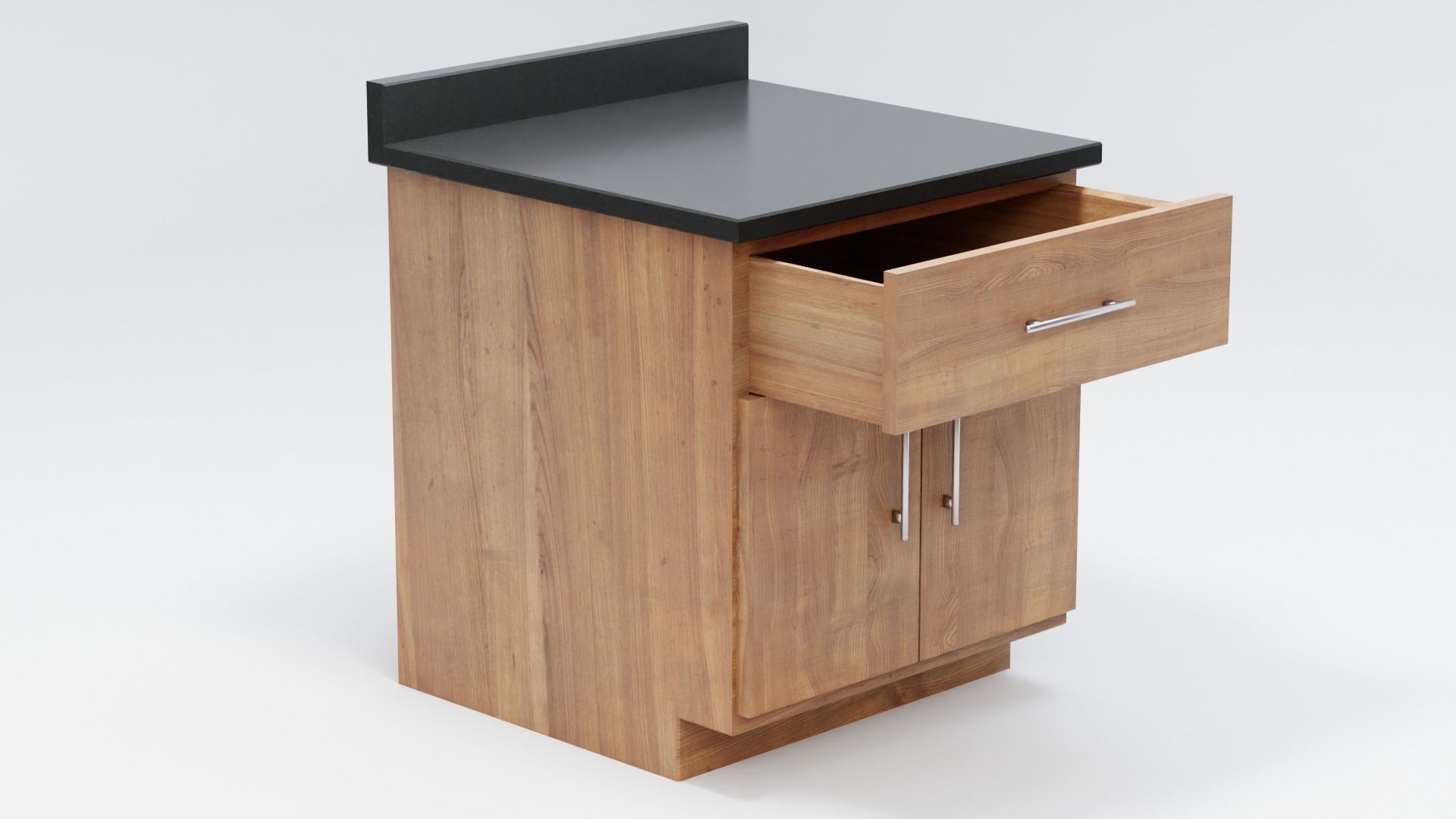 Modern Kitchen Counter End Piece 3D model_6