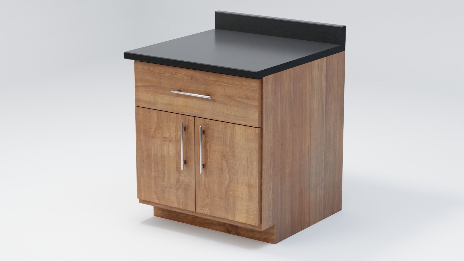 Modern Kitchen Counter End Piece 3D model_5
