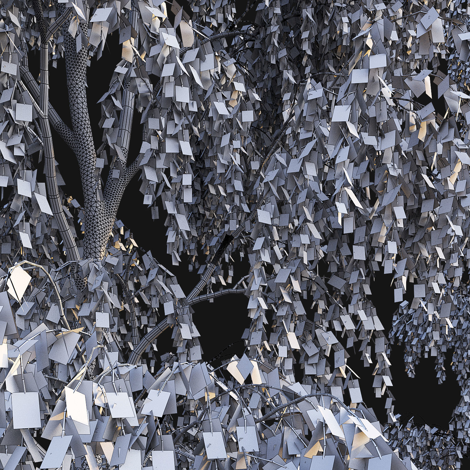 Birch Tree Set 3D model_6