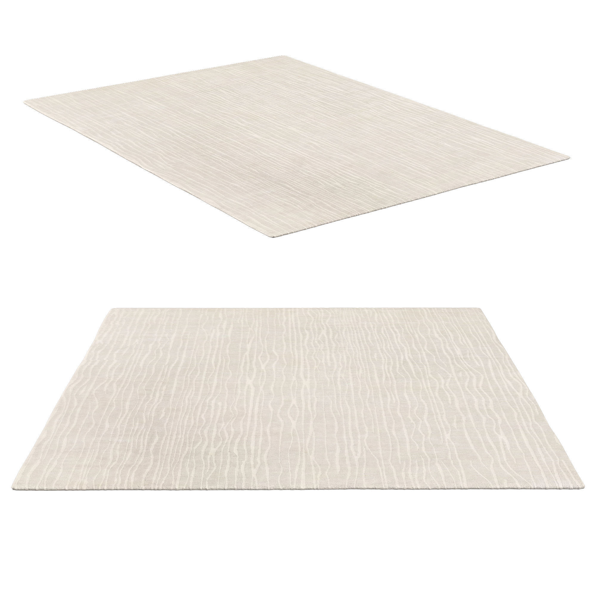 PADMA HAND-KNOTTED SILK and WOOL RUG 3D model_5