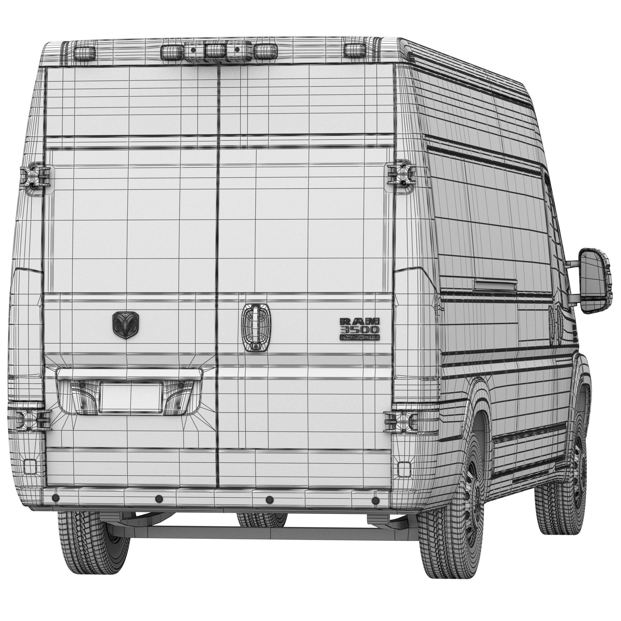 RAM PROMASTER 3500 Window Van 159 MAXI 3D model_17