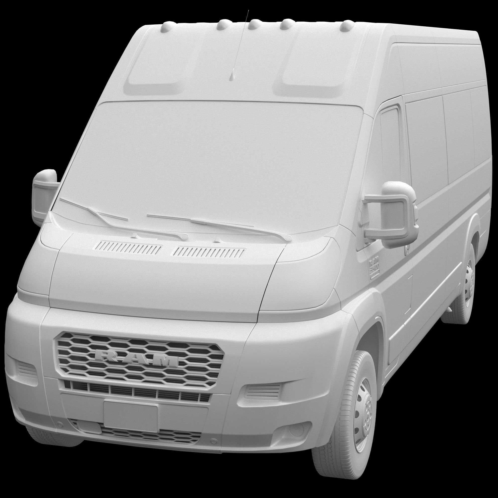 RAM PROMASTER 3500 Window Van 159 MAXI 3D model_12