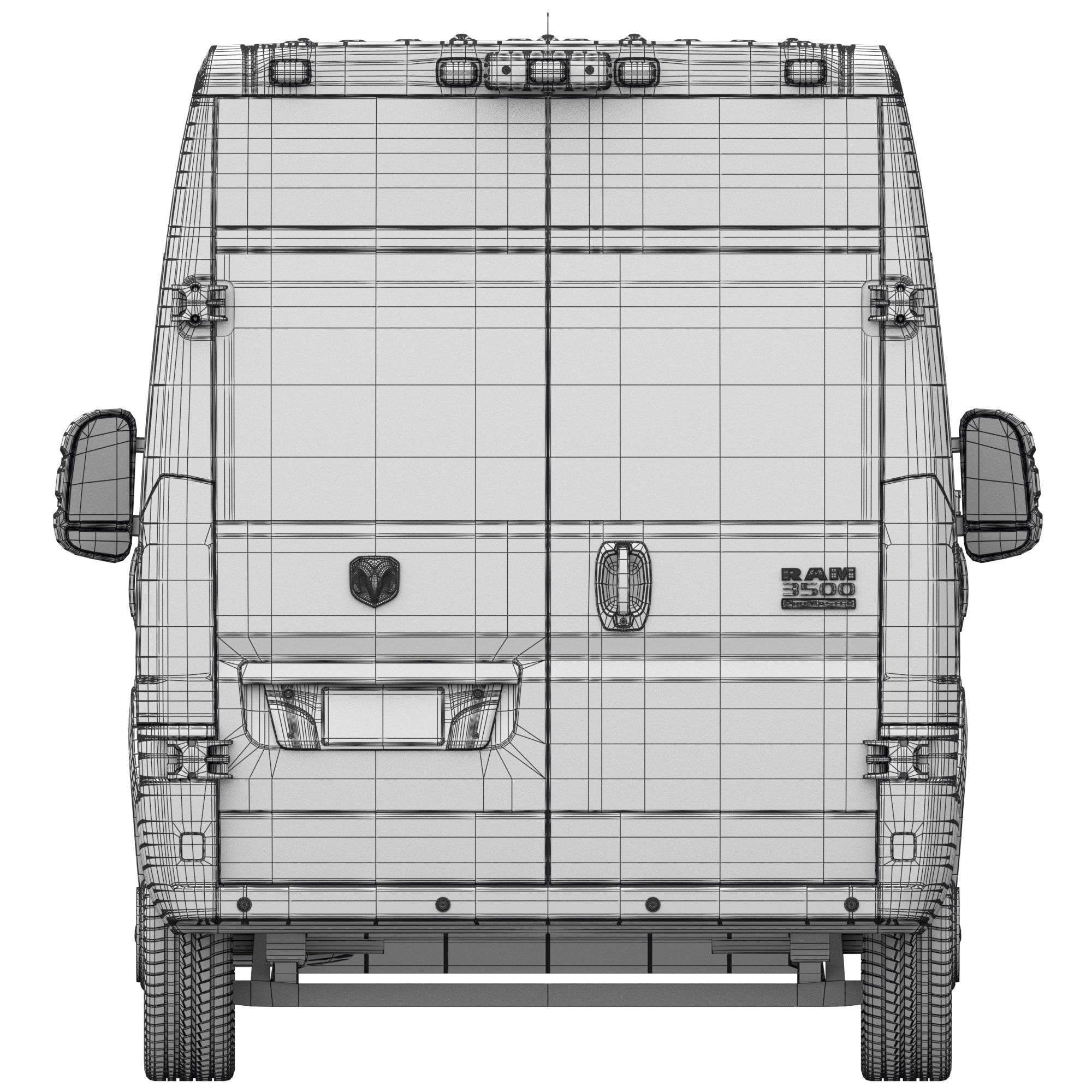 RAM PROMASTER 3500 Window Van 159 MAXI 3D model_19