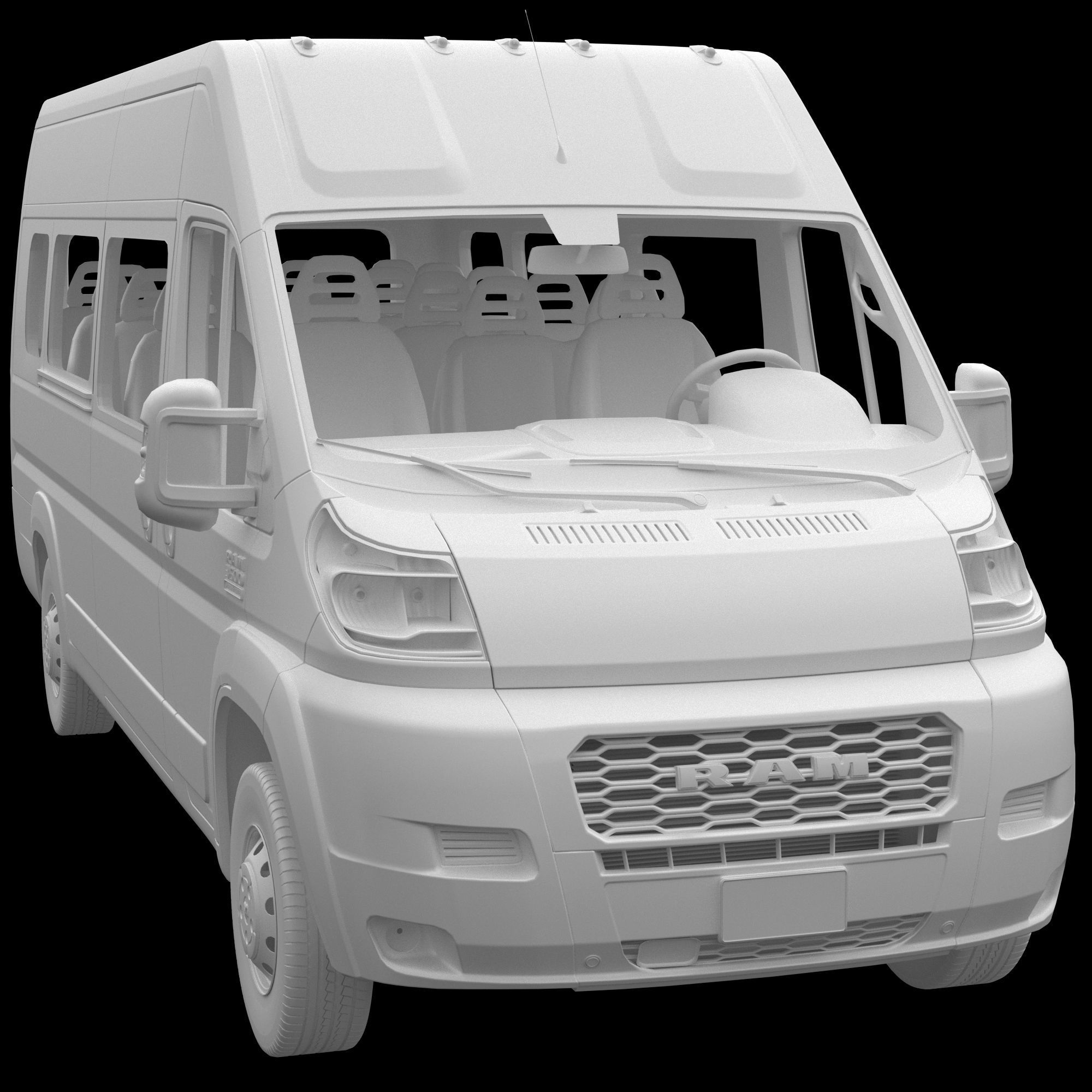 RAM PROMASTER 3500 Window Van 159 MAXI 3D model_15