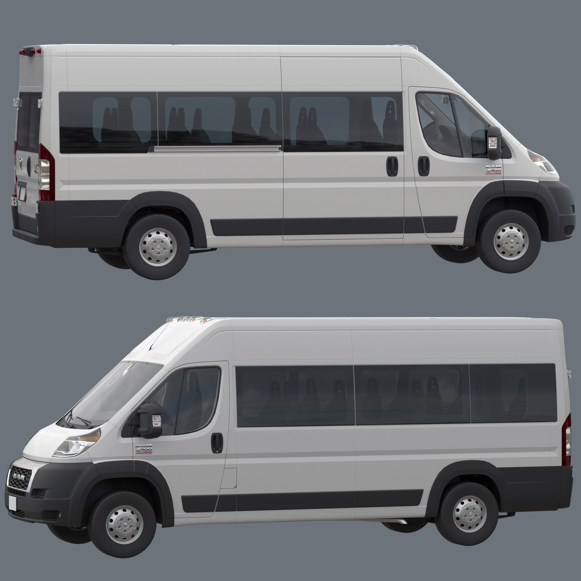RAM PROMASTER 3500 Window Van 159 MAXI 3D model_24