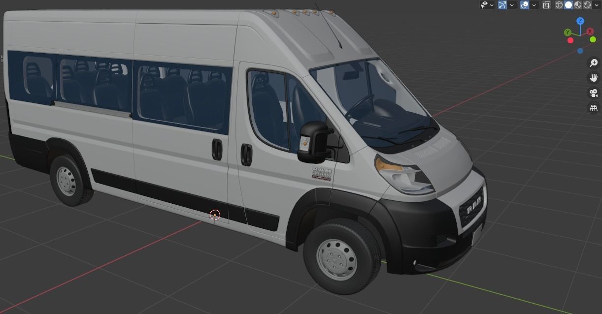 RAM PROMASTER 3500 Window Van 159 MAXI 3D model_25