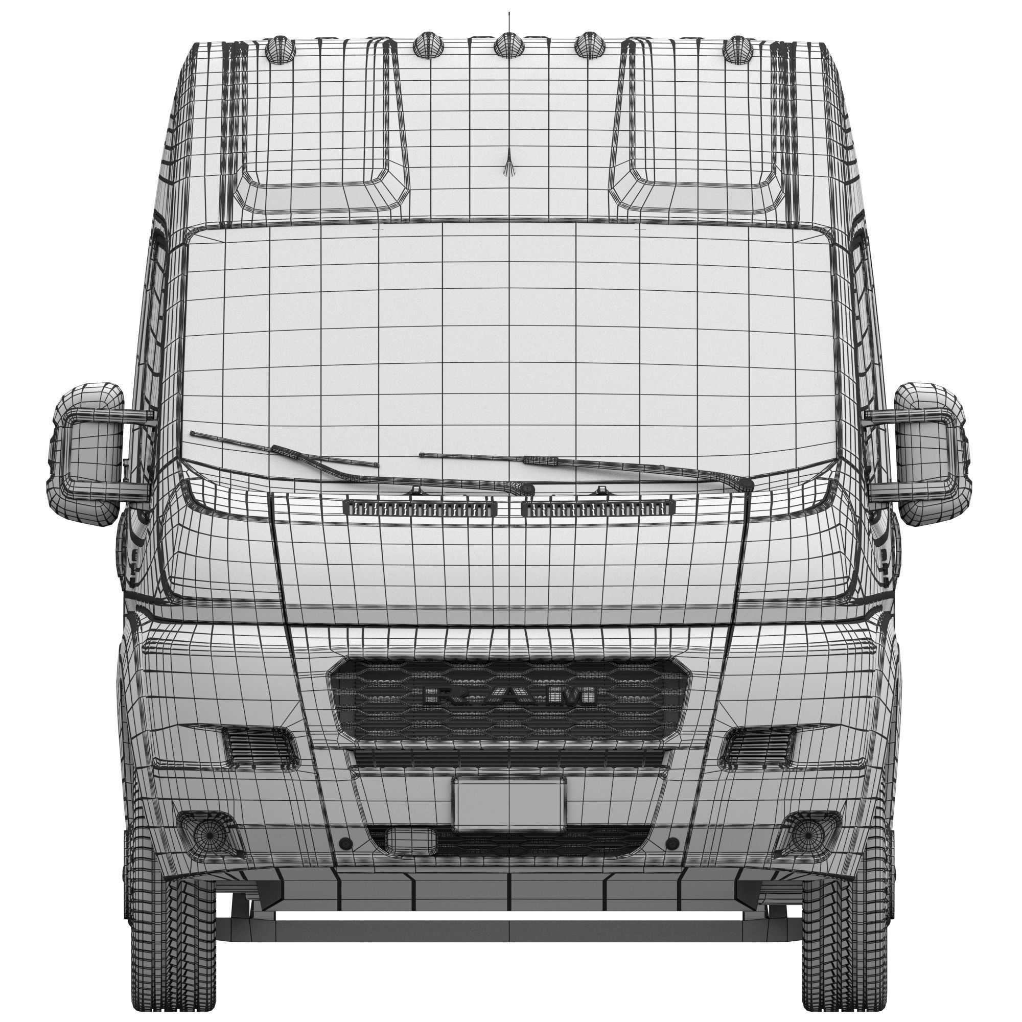 RAM PROMASTER 3500 Window Van 159 MAXI 3D model_18