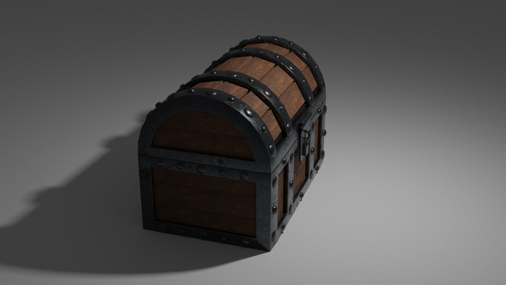 treasure chest  Low-poly 3D model_4