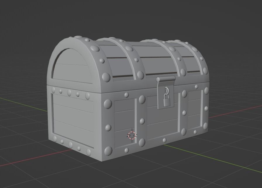 treasure chest  Low-poly 3D model_11