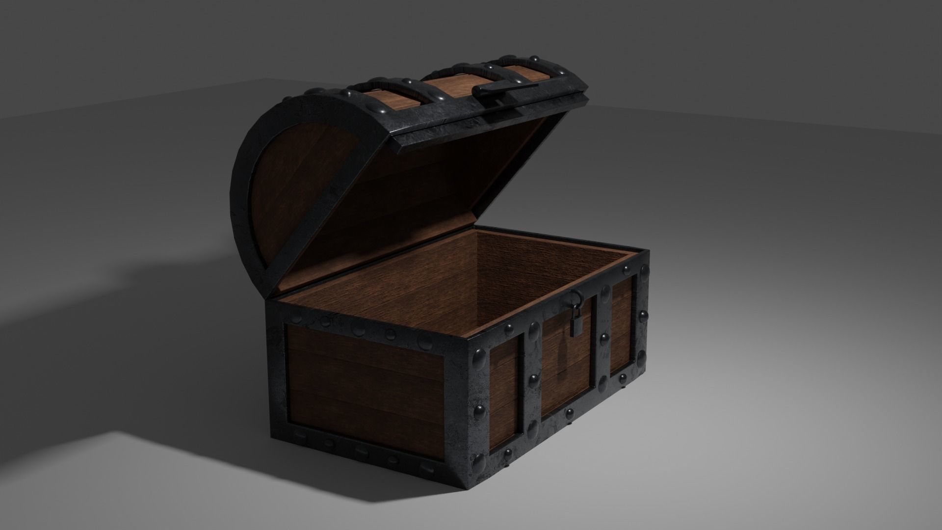 treasure chest  Low-poly 3D model_7