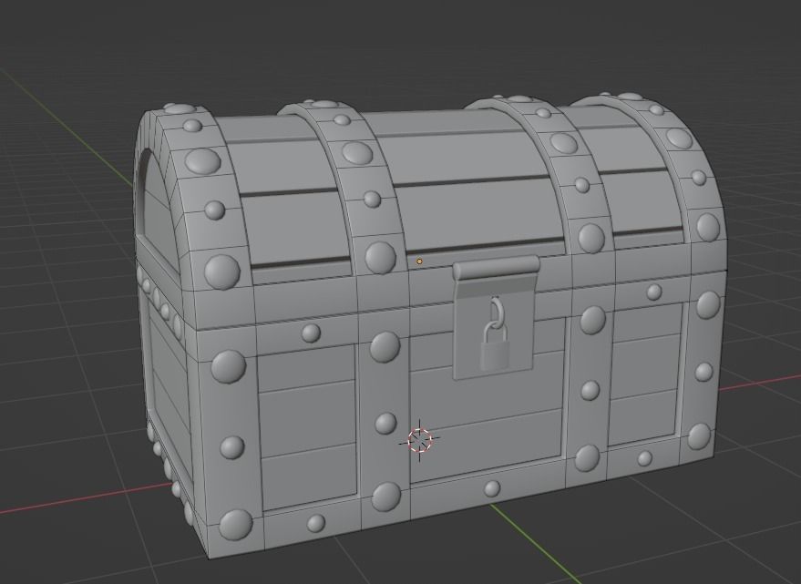 treasure chest  Low-poly 3D model_3