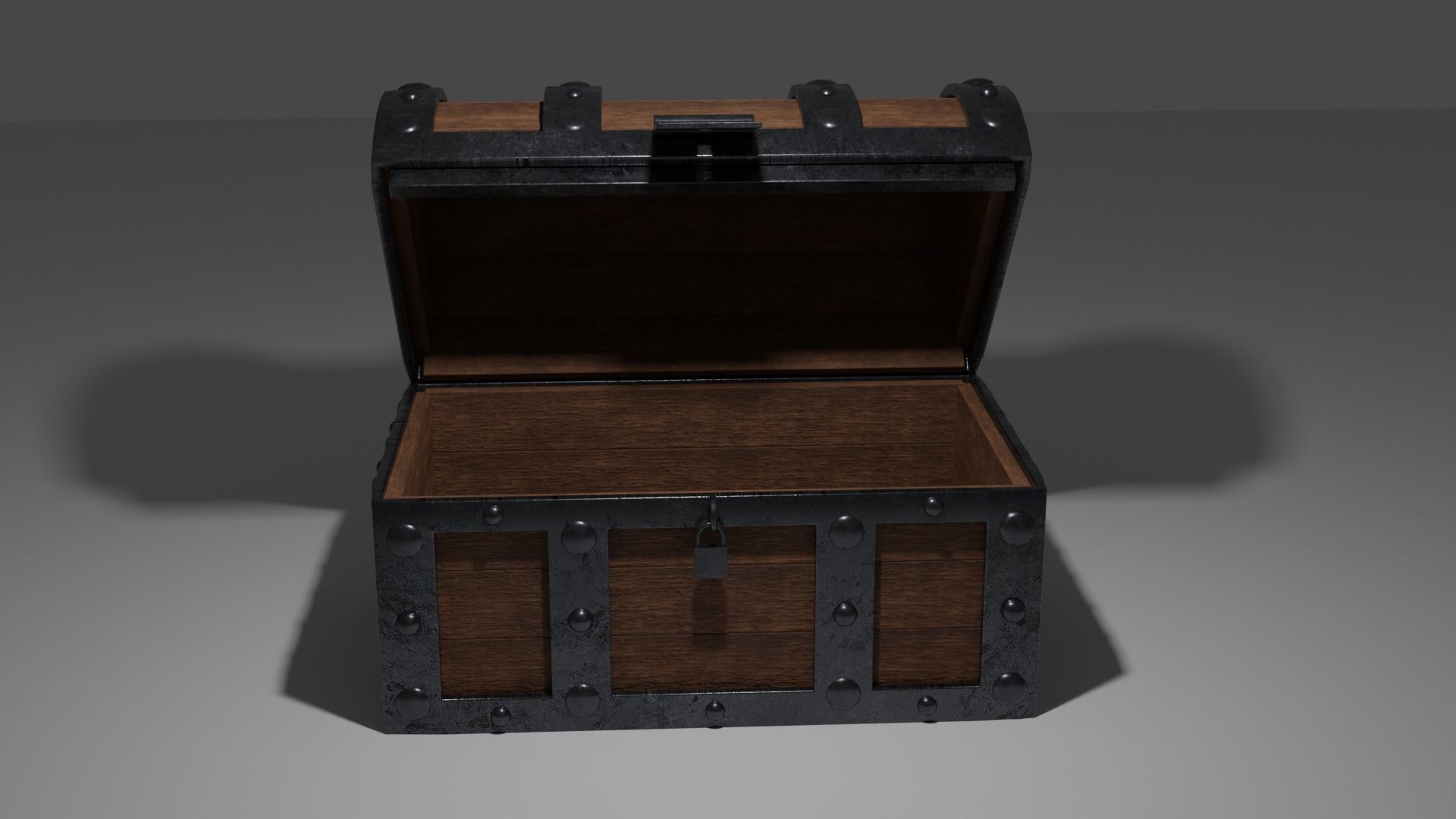 treasure chest  Low-poly 3D model_8