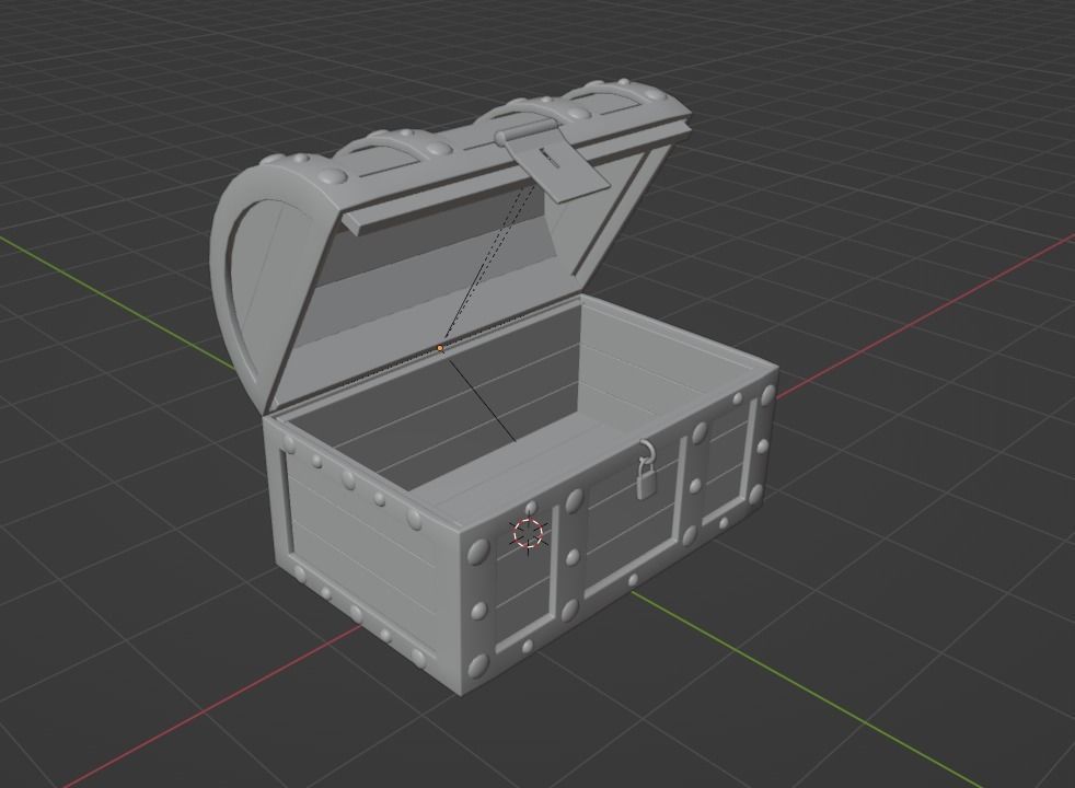 treasure chest  Low-poly 3D model_2