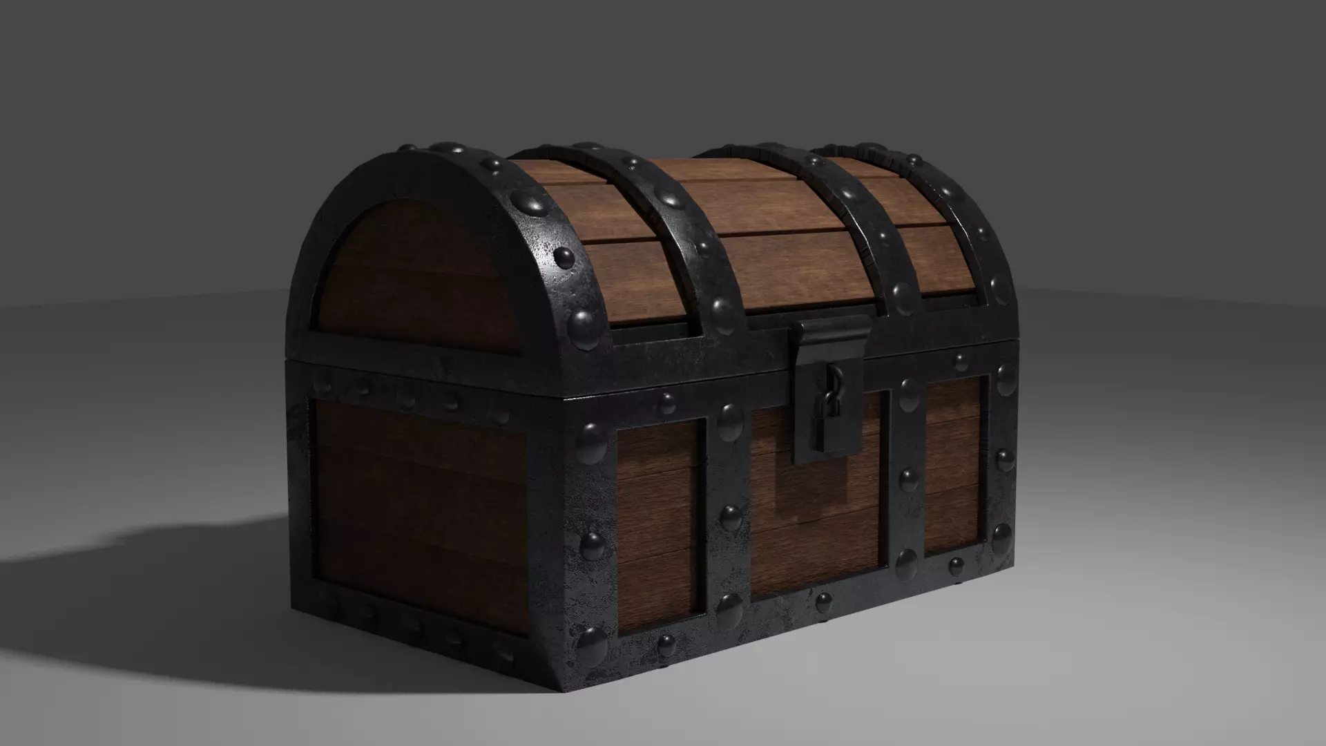 treasure chest  Low-poly 3D model_0
