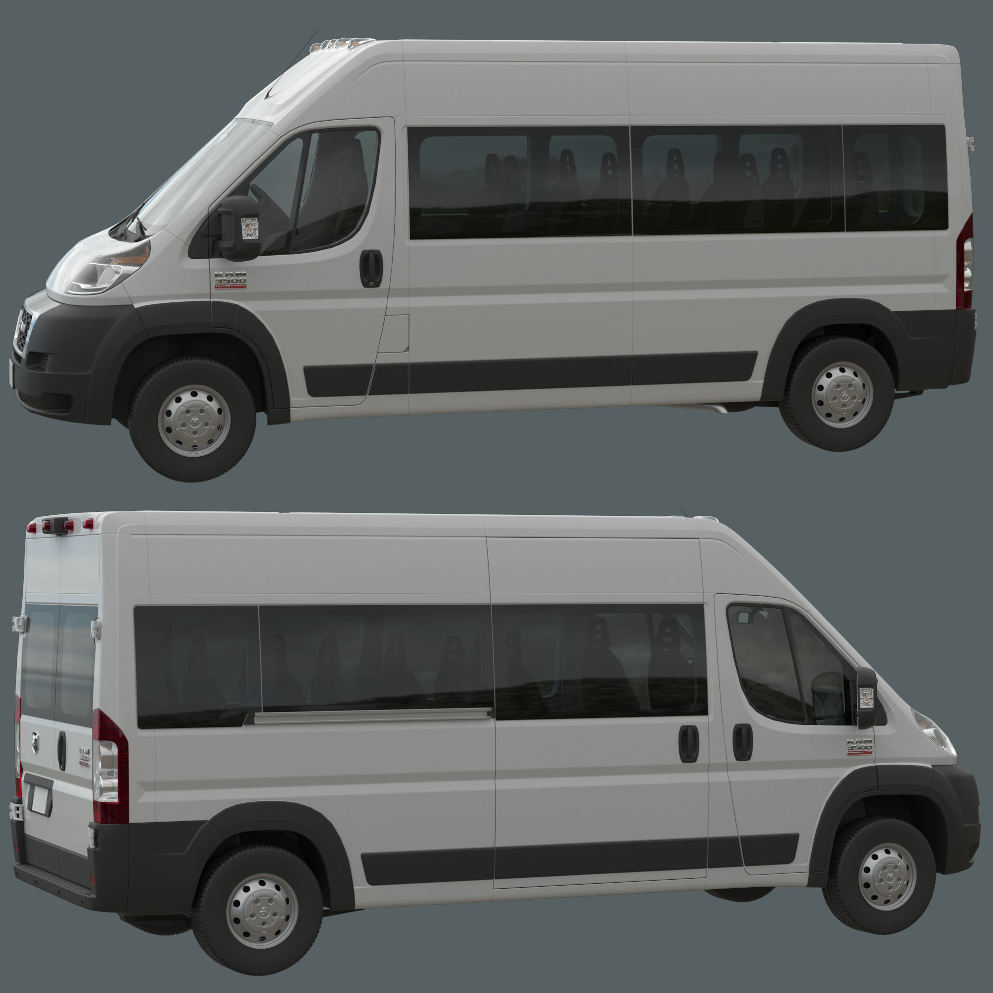 RAM PROMASTER 3500 Window Van 159 3D model_24
