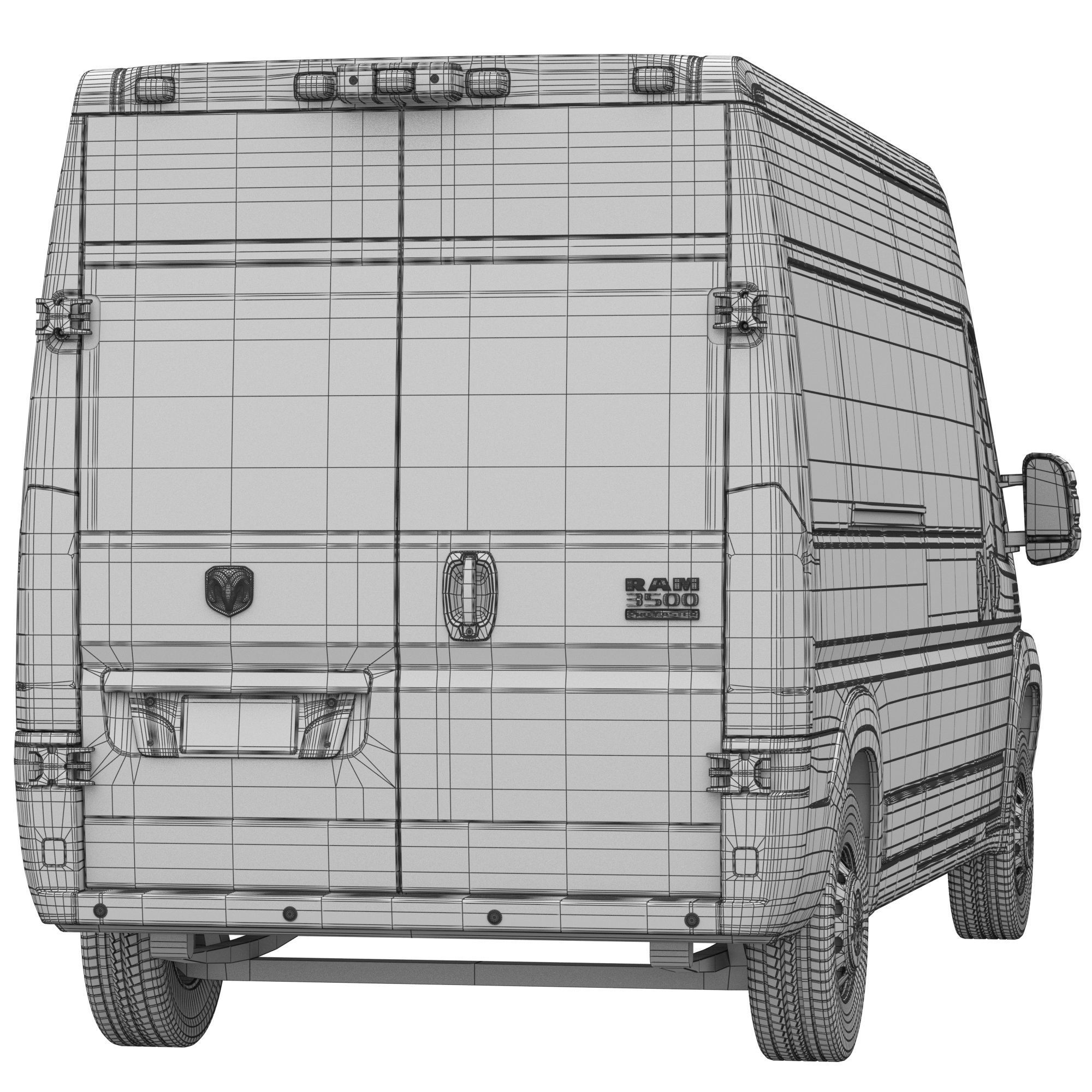 RAM PROMASTER 3500 Window Van 159 3D model_17