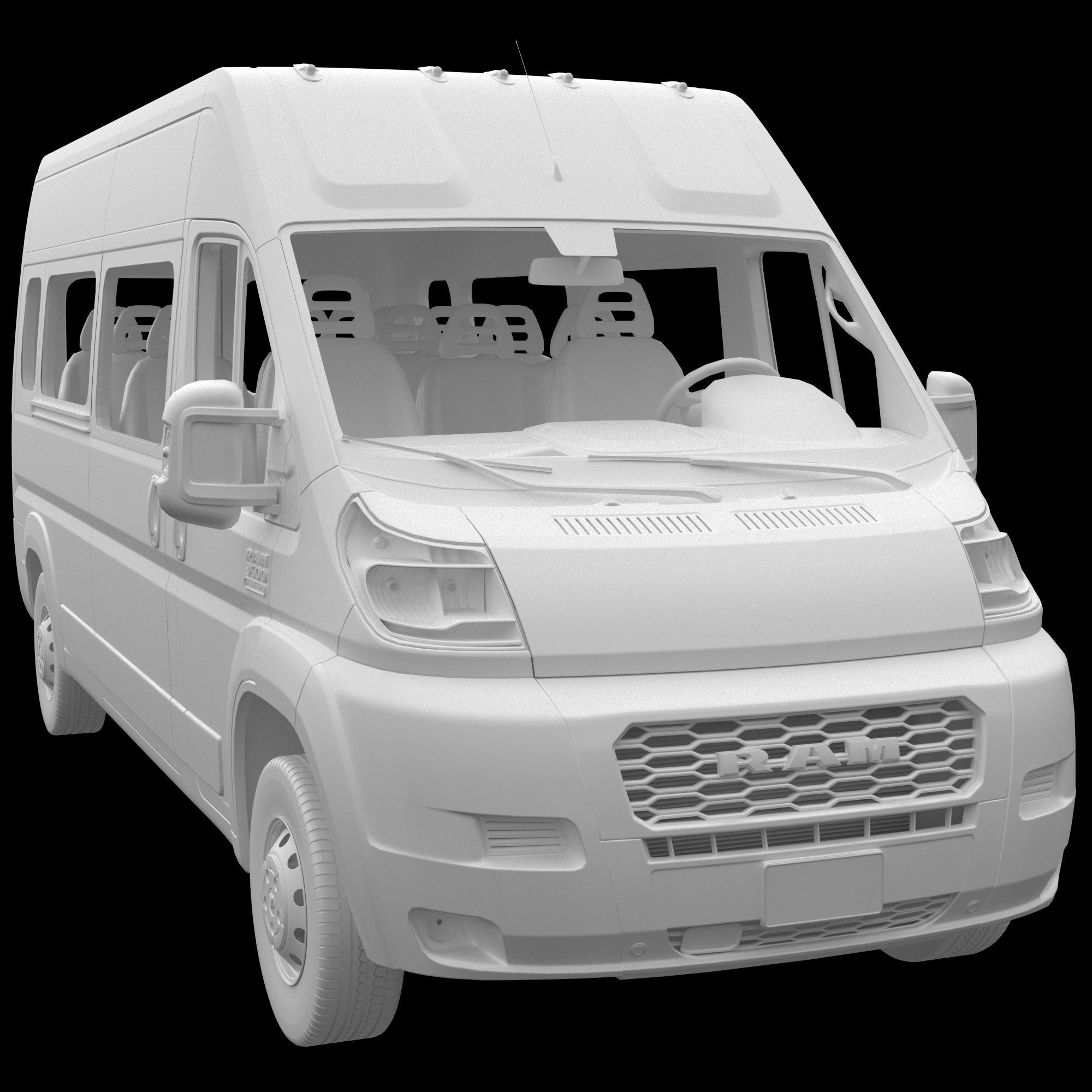 RAM PROMASTER 3500 Window Van 159 3D model_15