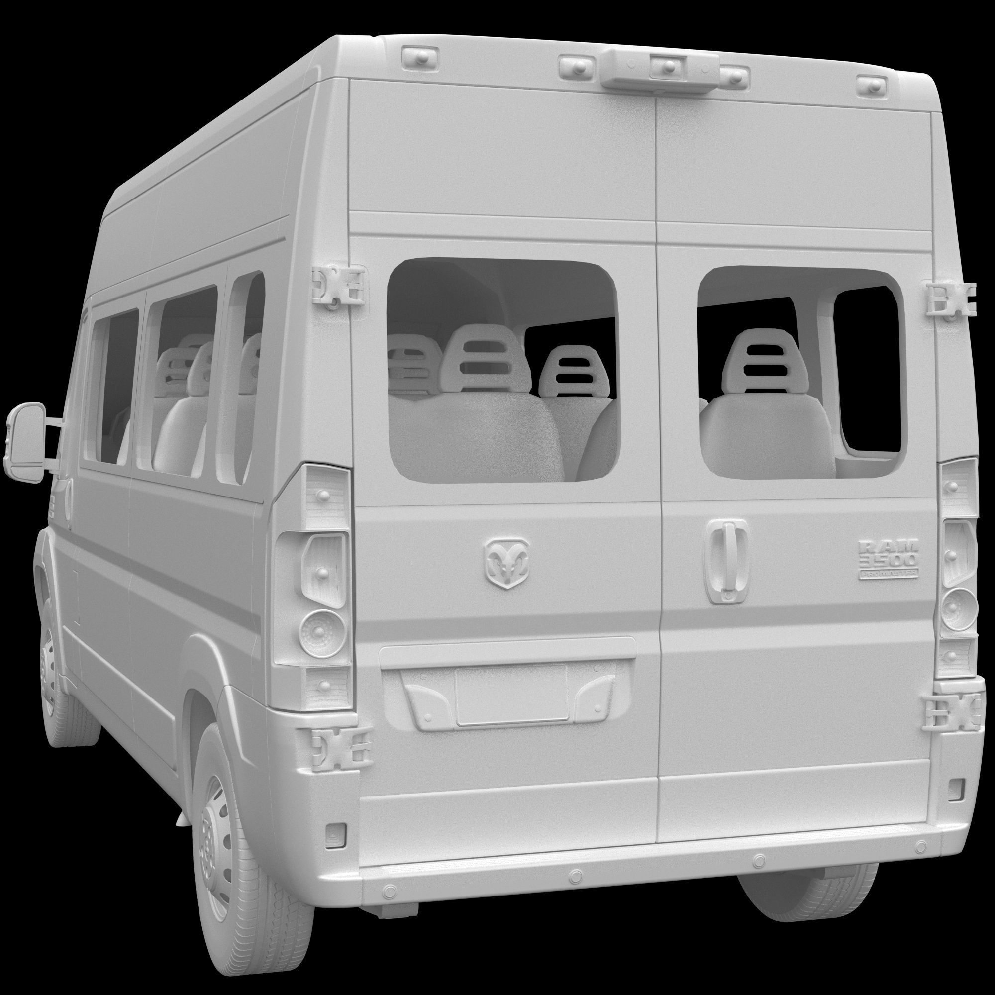 RAM PROMASTER 3500 Window Van 159 3D model_14