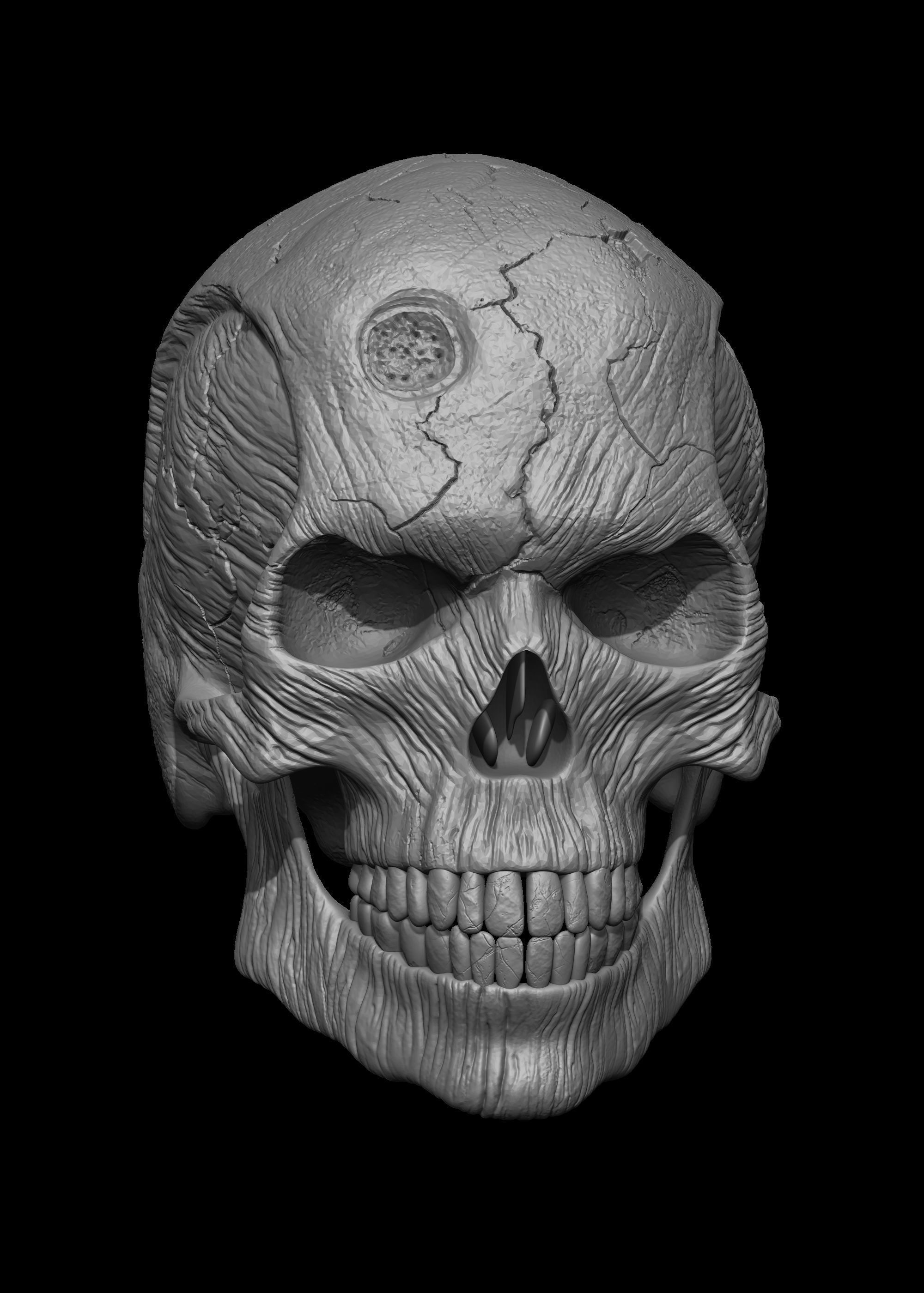 Monster Skull 3D Model 3D print model_12