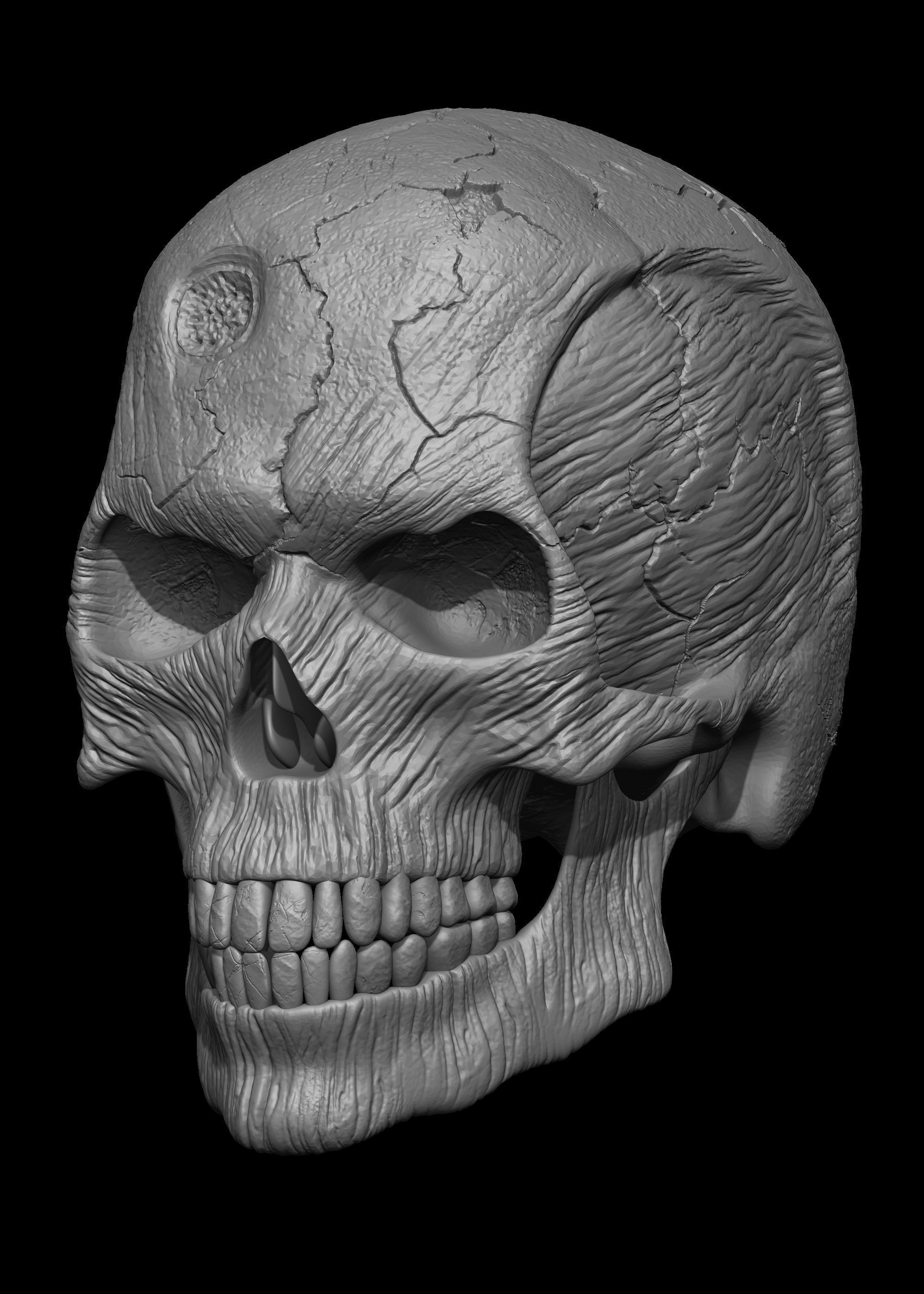 Monster Skull 3D Model 3D print model_4