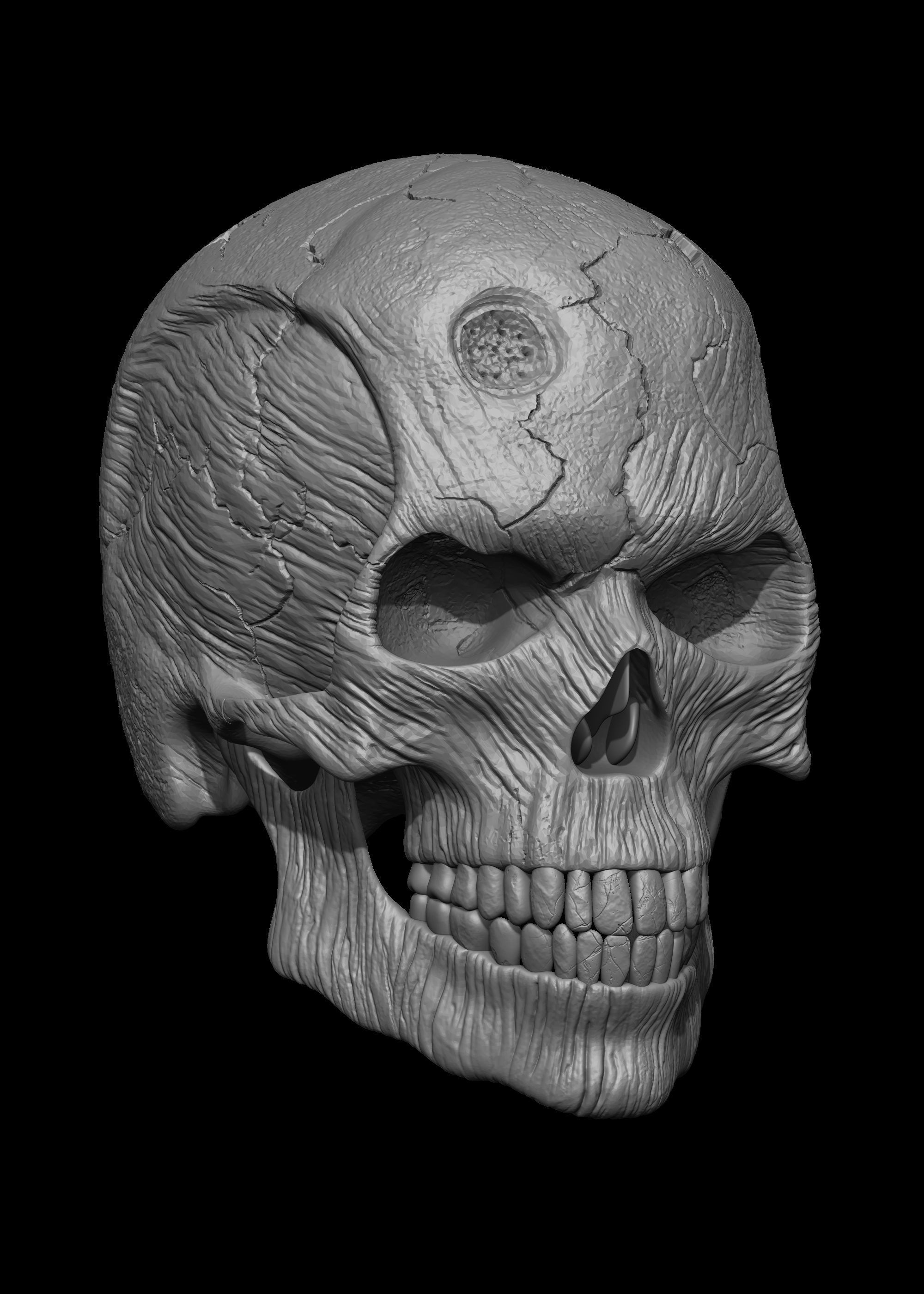 Monster Skull 3D Model 3D print model_21