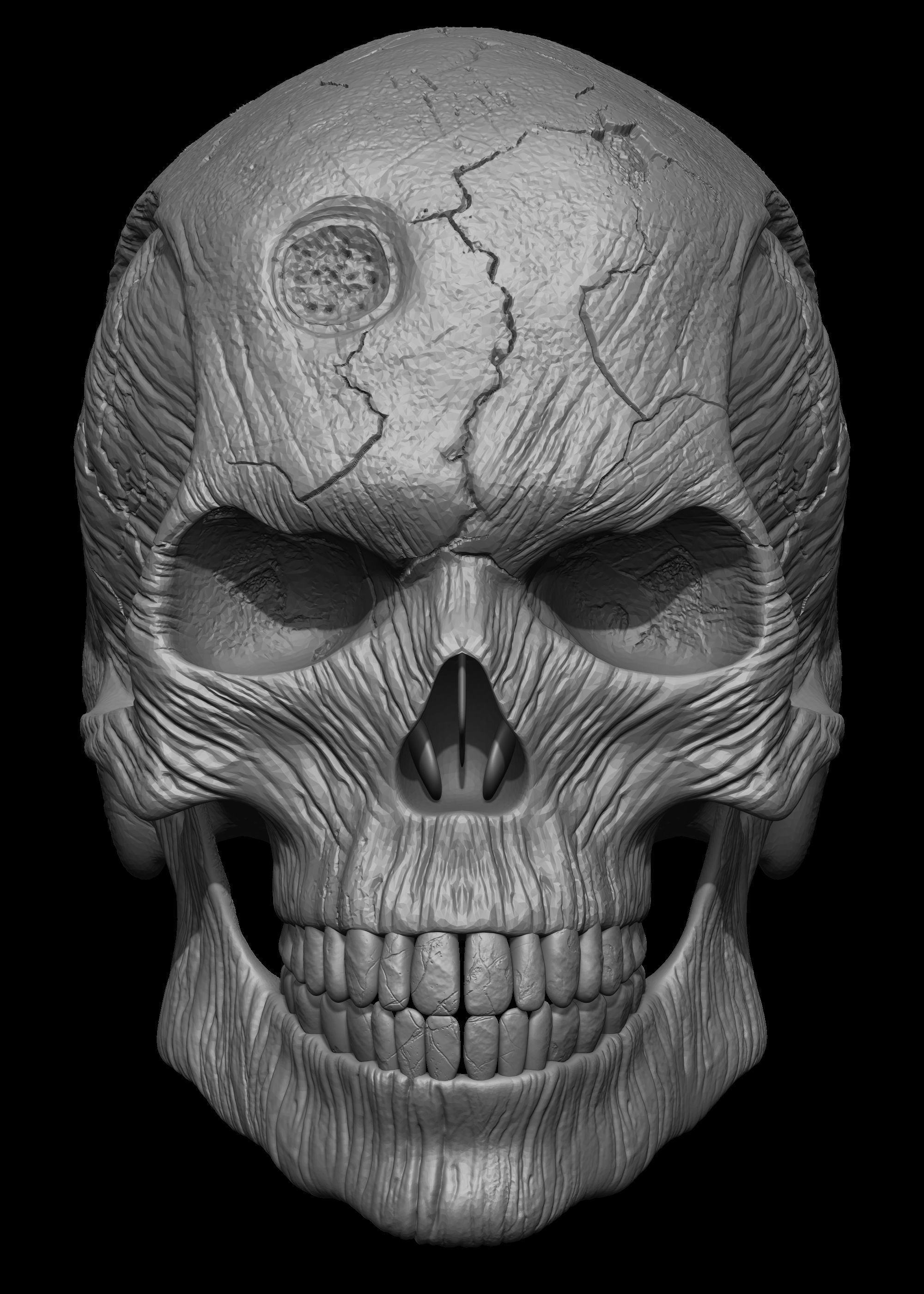 Monster Skull 3D Model 3D print model_1