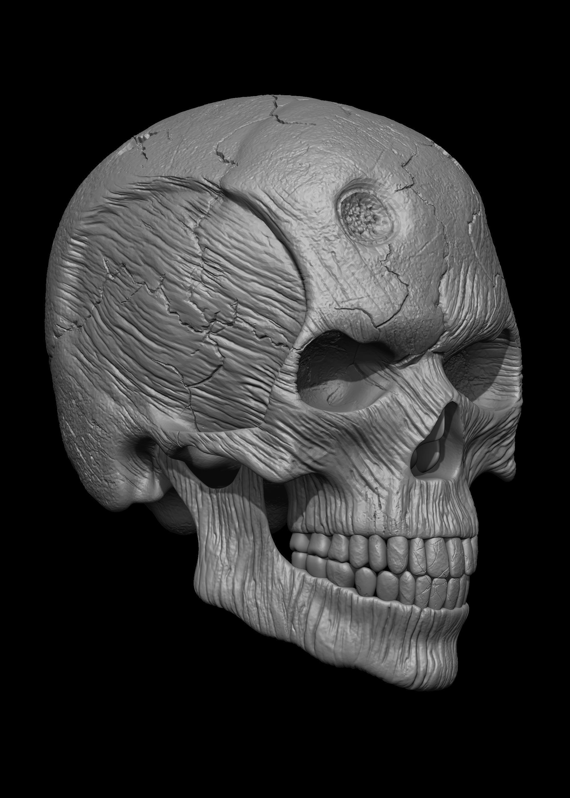 Monster Skull 3D Model 3D print model_15