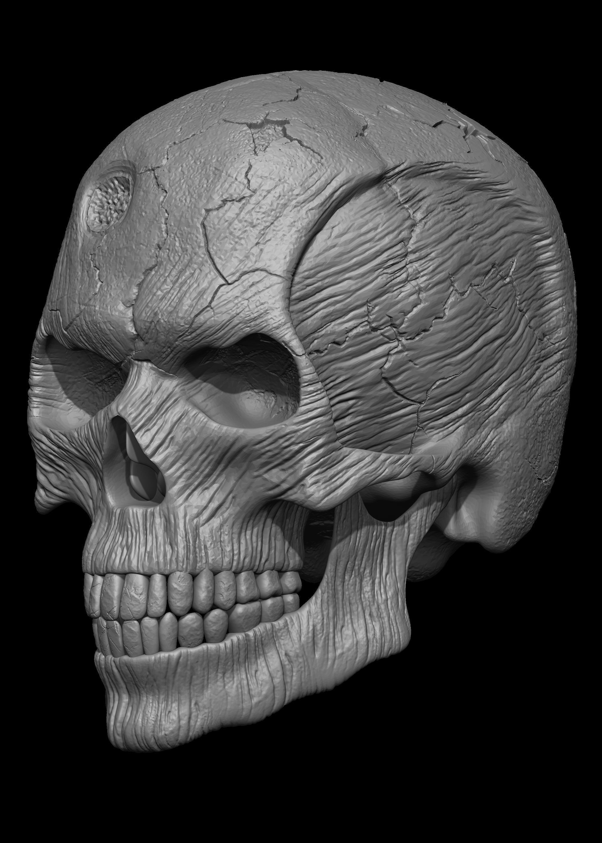 Monster Skull 3D Model 3D print model_5