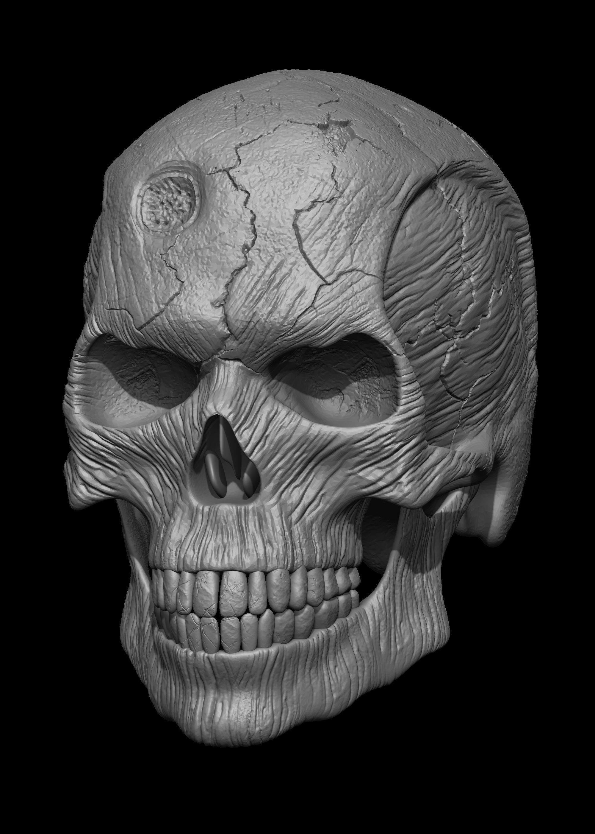 Monster Skull 3D Model 3D print model_3