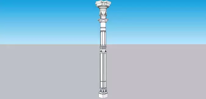 indian jodhpuri stone piller column 3D model