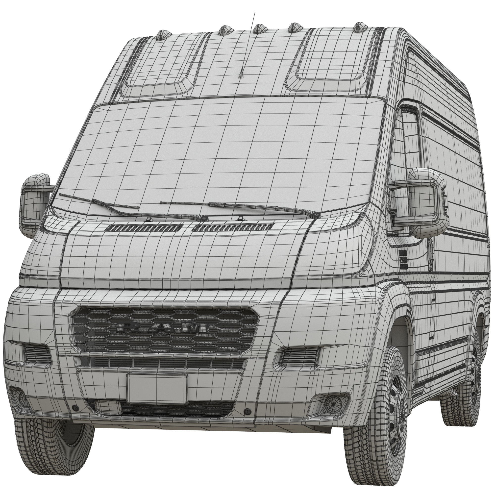 RAM PROMASTER 2500 Cargo Van 136 High Roof  3D model_16